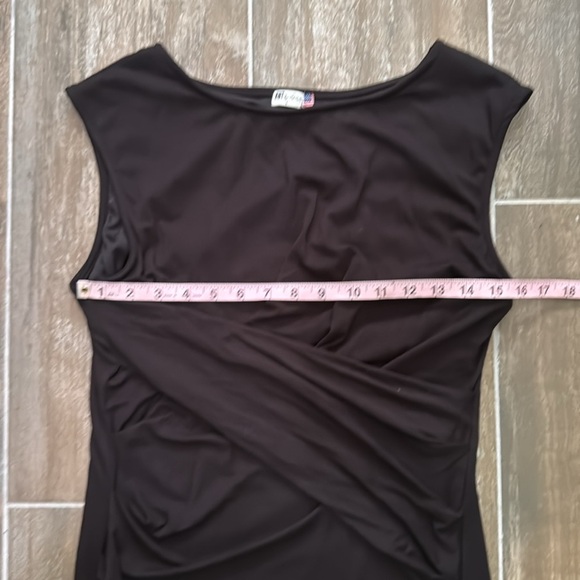 Kut From The Kloth Stitch Fix Mollee Classic Black Sleeveless Ruched Dress - Picture 7 of 8